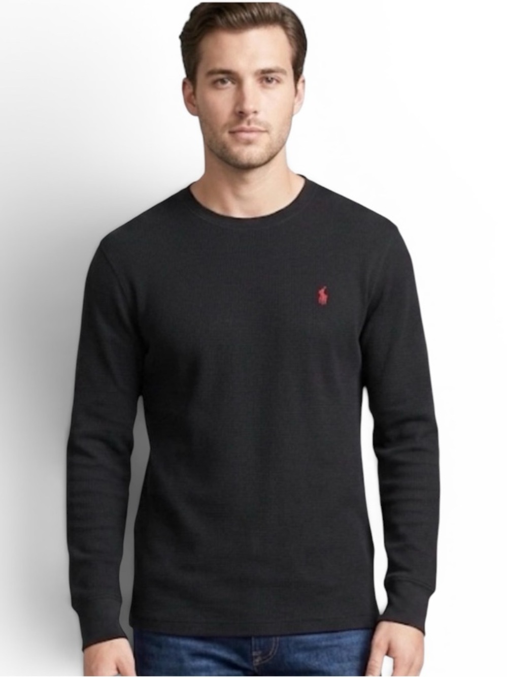 Polo Ralph Lauren Black Thermal Long Sleeve Shirt